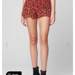 NWT Blanknyc The Barrow red high waisted shorts